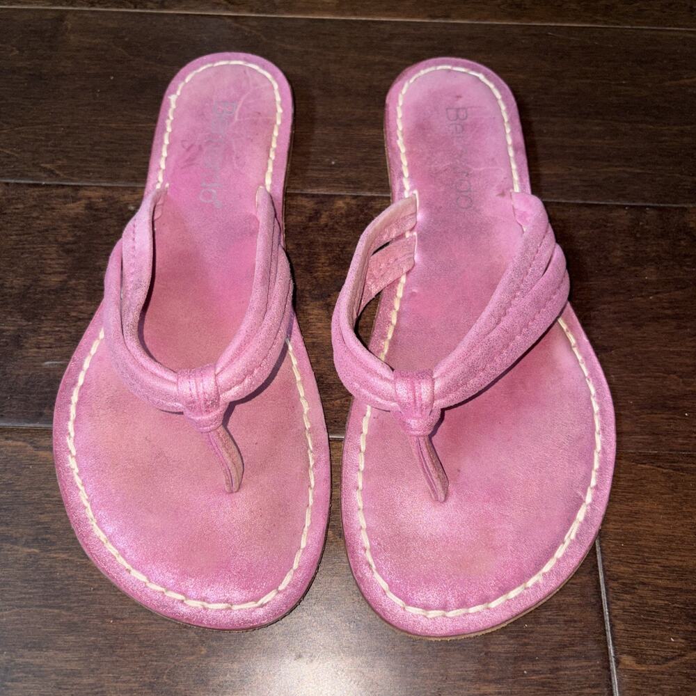 Womens Bernardo Miami Thong Sandals Metallic Pink Shoes 11 M